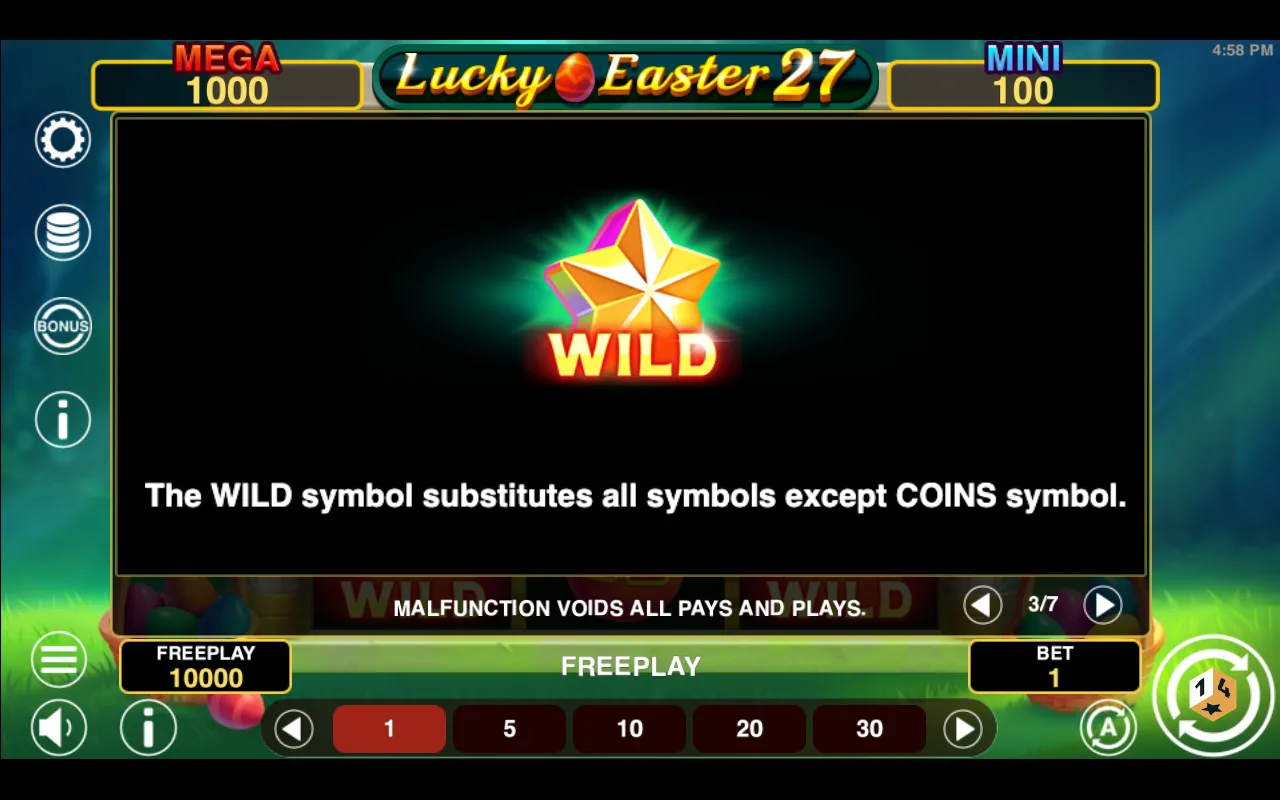 Game rules, page 3 — Lucky Easter 27 Hold And Win