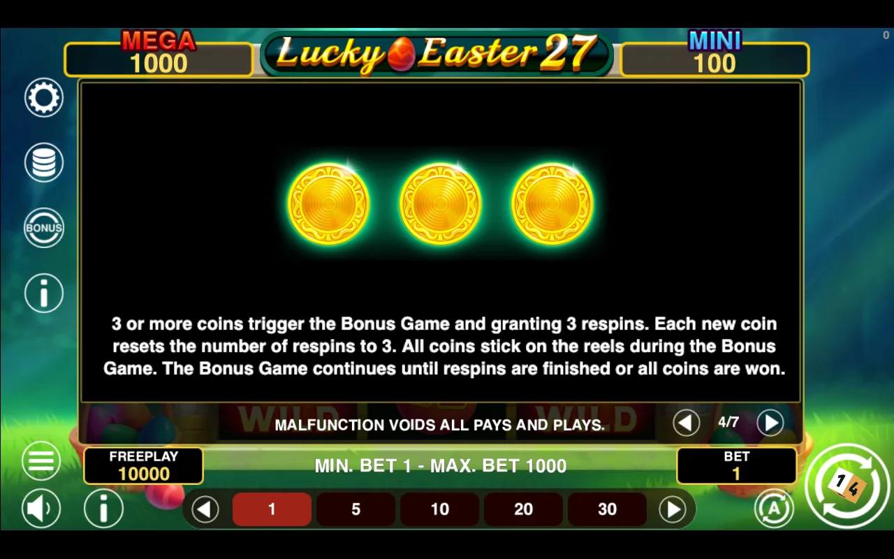 Game rules, page 4 — Lucky Easter 27 Hold And Win
