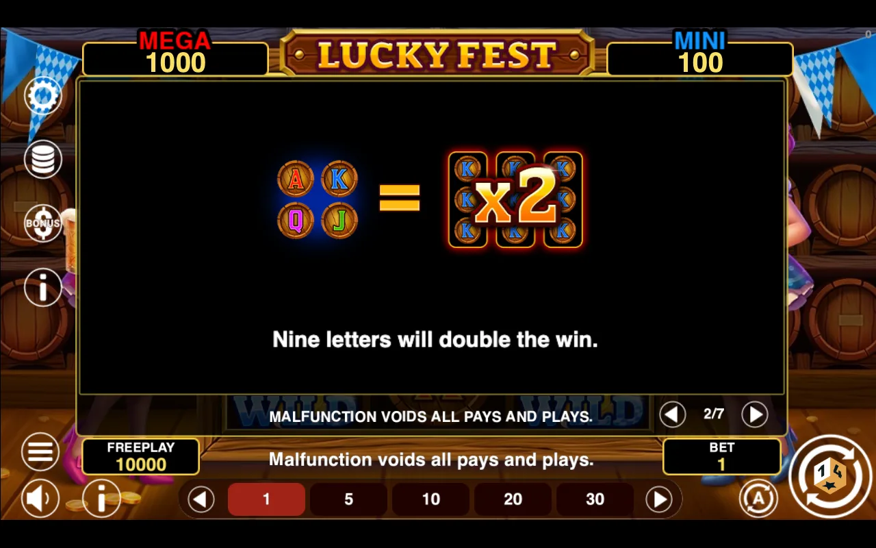 Game rules, page 2 — Lucky Fest Hold And Win