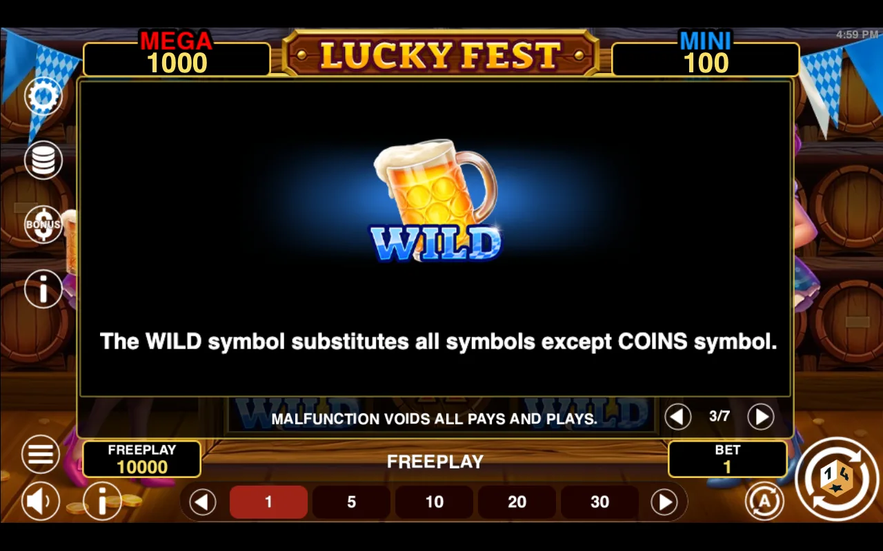 Game rules, page 3 — Lucky Fest Hold And Win