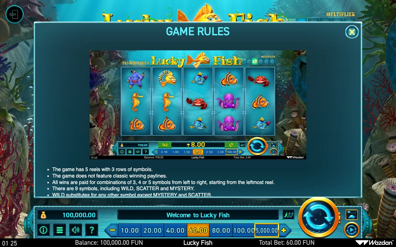 Game rules, page 2 — Lucky Fish