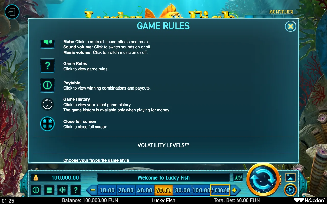 Game rules, page 5 — Lucky Fish