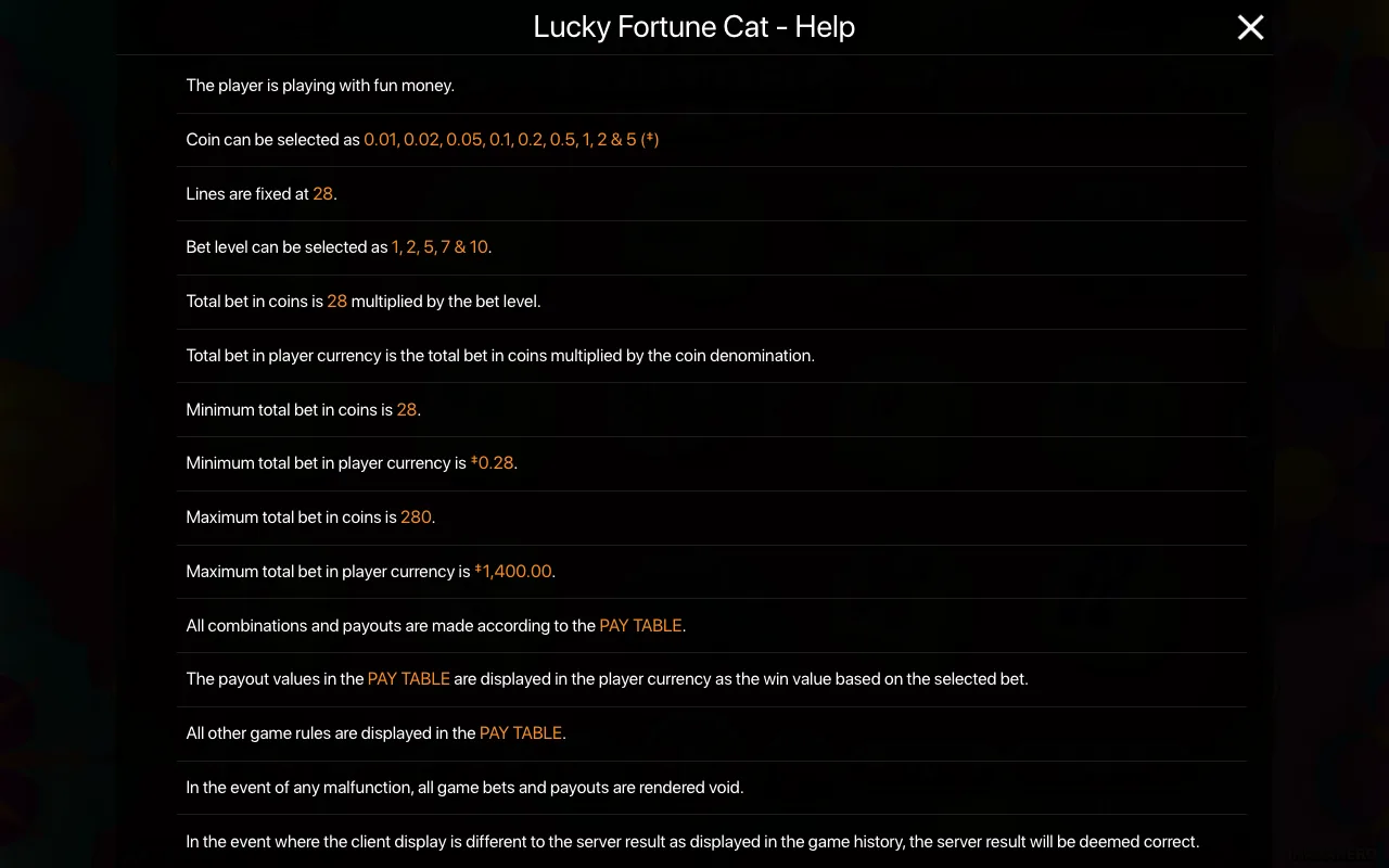 Spielregeln, Seite 1 — Lucky Fortune Cat