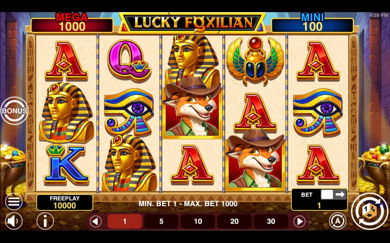 The base game — Lucky Foxilian Hold And Win