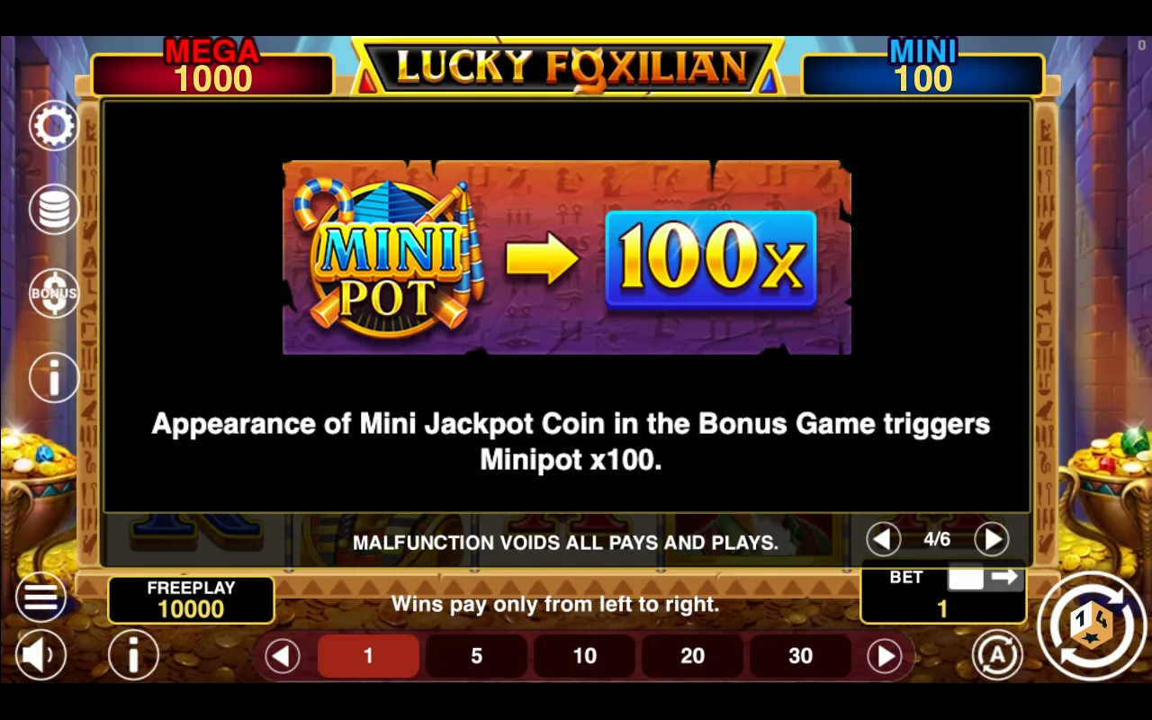 Game rules, page 4 — Lucky Foxilian Hold And Win