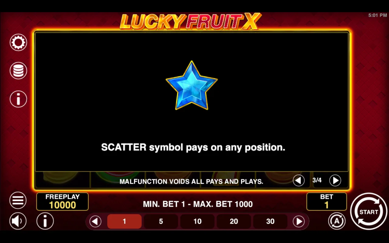 Game rules, page 3 — Lucky Fruit x