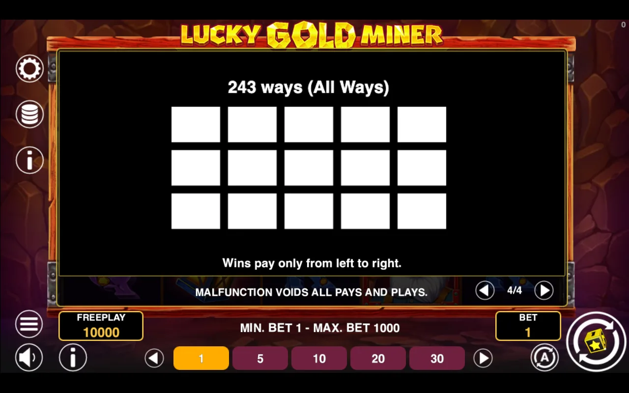 Game rules, page 4 — Lucky Gold Miner