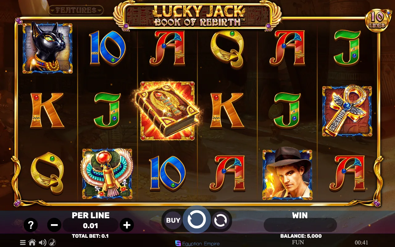 The base game — Lucky Jack Book of Rebirth