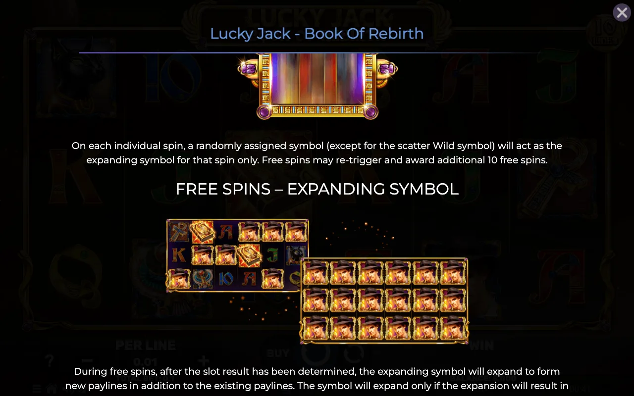 Game rules, page 2 — Lucky Jack Book of Rebirth