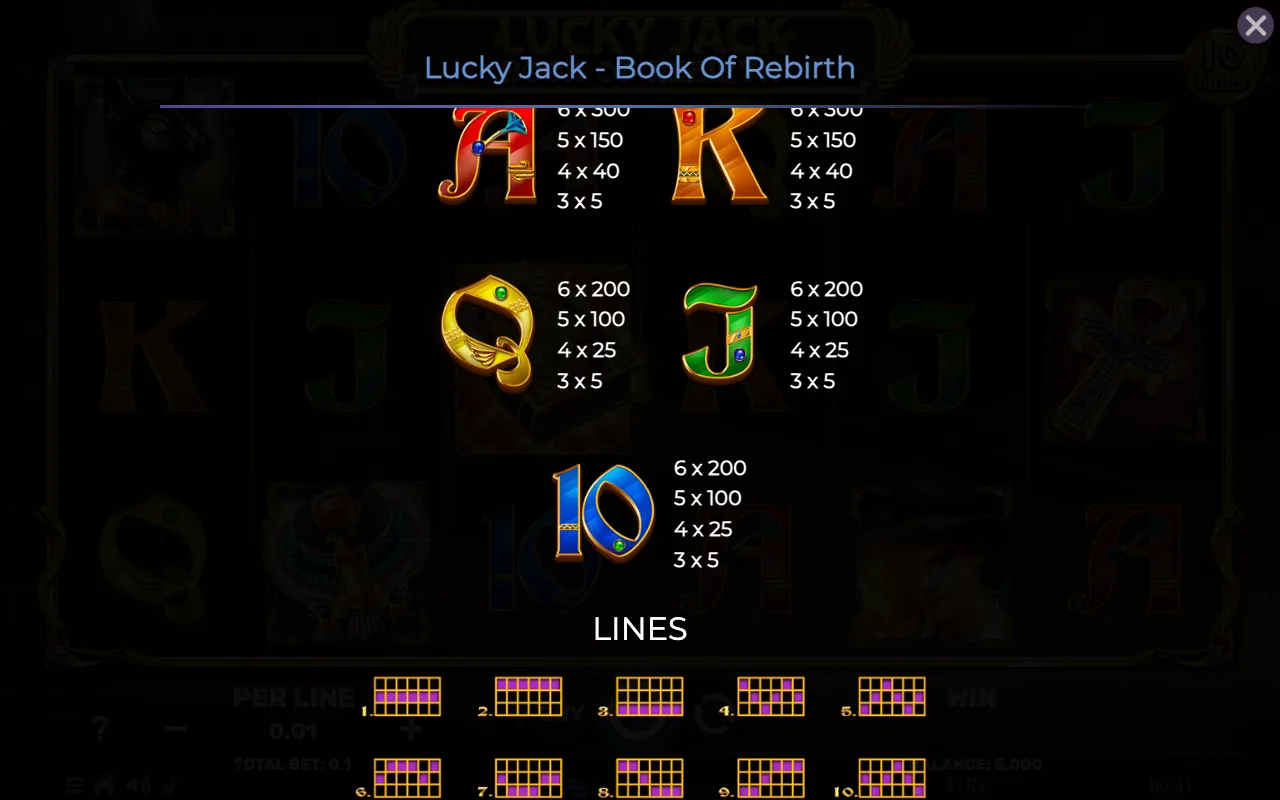Game rules, page 4 — Lucky Jack Book of Rebirth