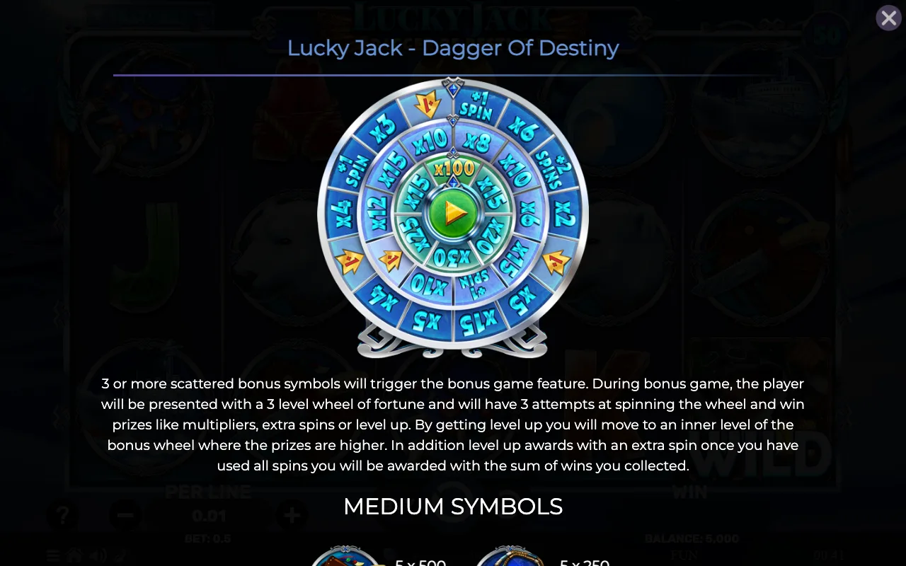 Game rules, page 4 — Lucky Jack Dagger of Destiny