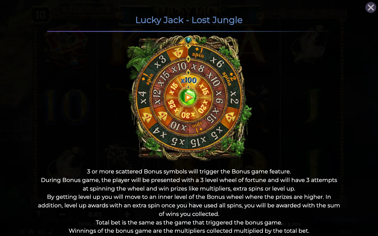 Game rules, page 4 — Lucky Jack Lost Jungle