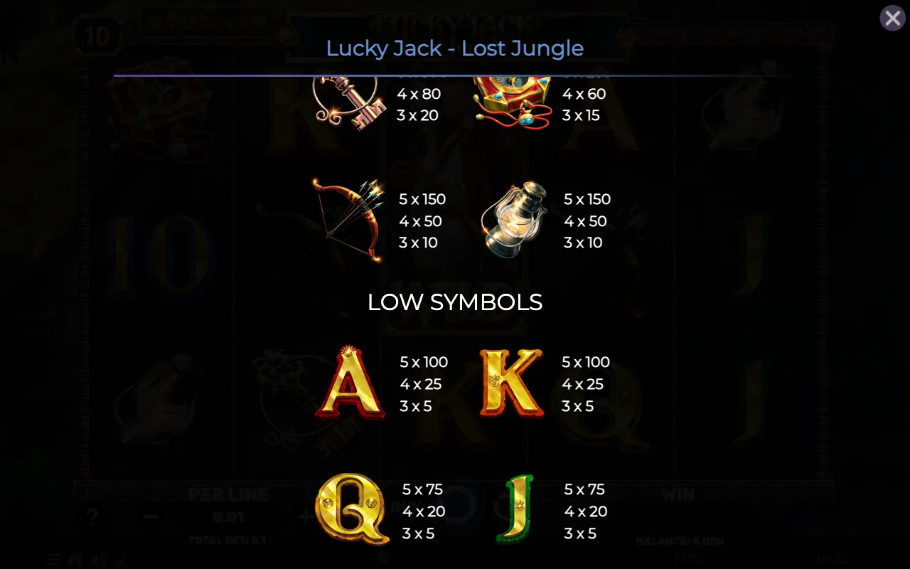 Game rules, page 5 — Lucky Jack Lost Jungle