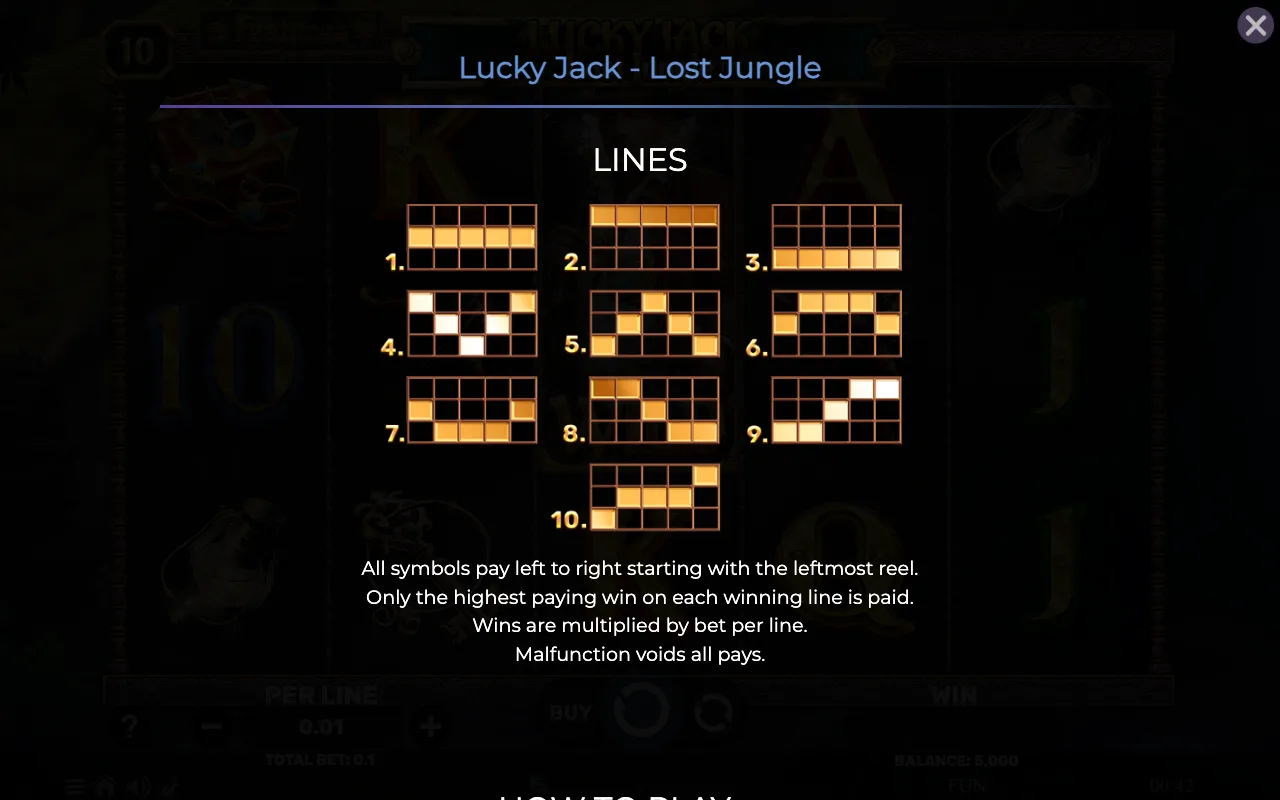 Lines — Lucky Jack Lost Jungle