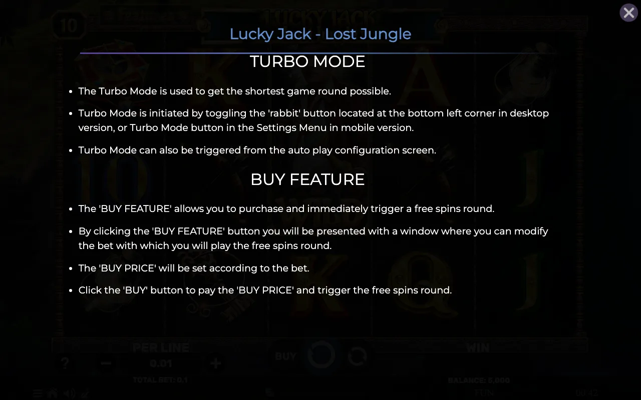 Game rules, page 8 — Lucky Jack Lost Jungle