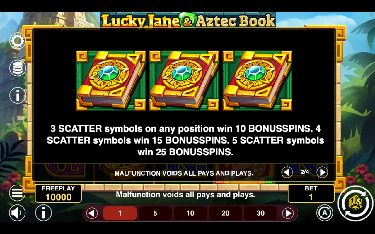 Game rules, page 2 — Lucky Jane Aztec Book