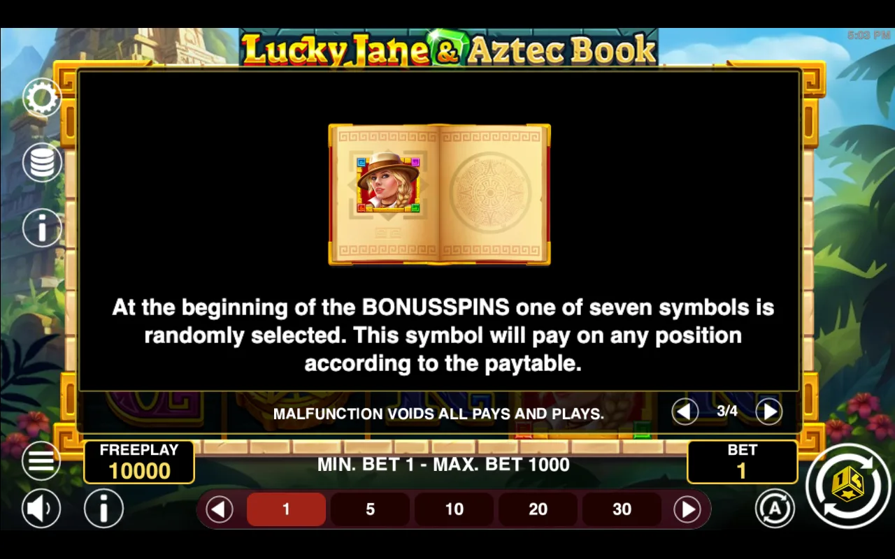 Game rules, page 3 — Lucky Jane Aztec Book