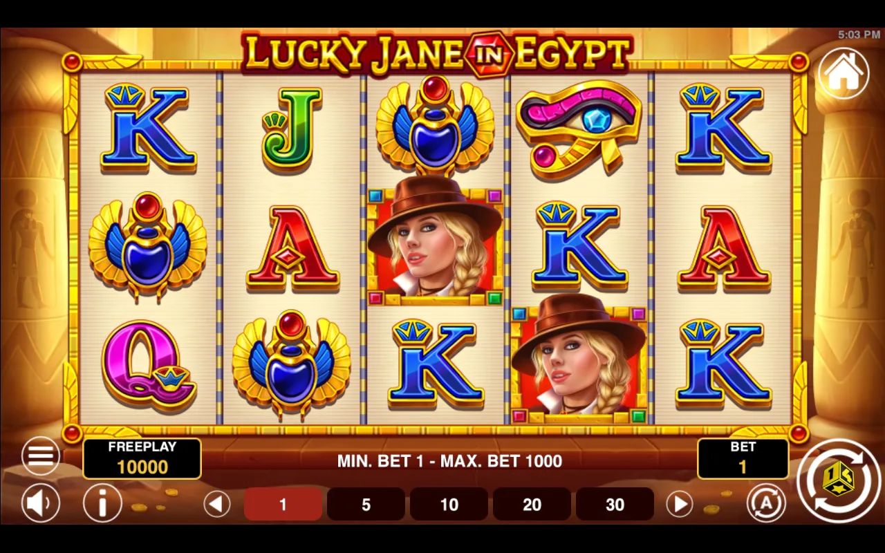 The base game — Lucky Jane in Egypt