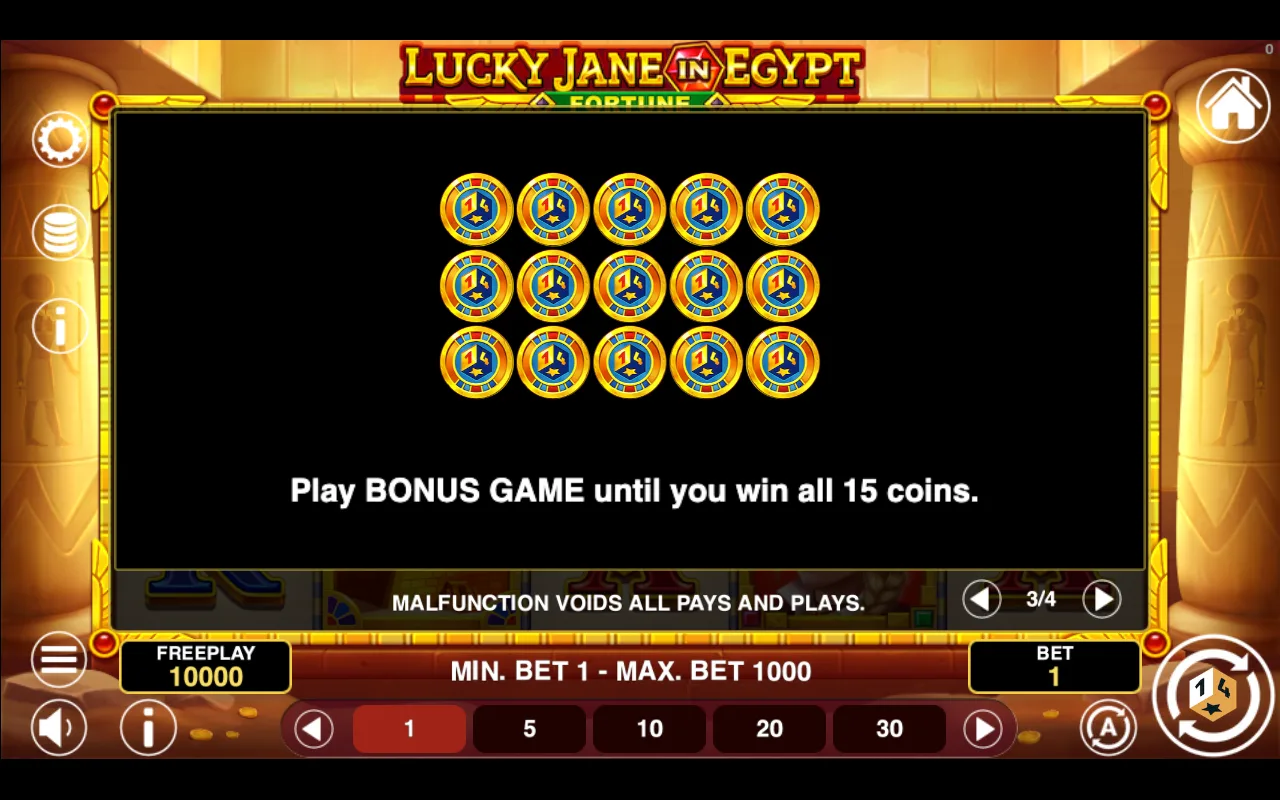Game rules, page 3 — Lucky Jane in Egypt Fortune