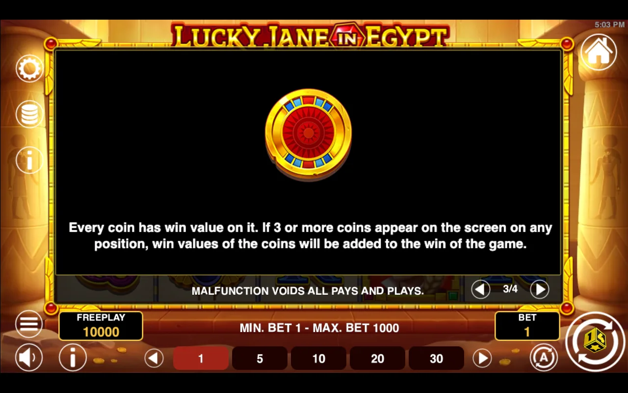 Game rules, page 3 — Lucky Jane in Egypt