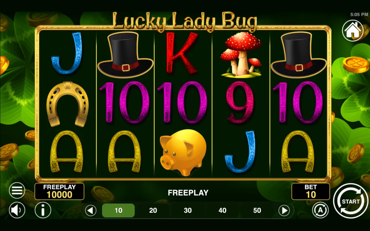 The base game — Lucky Lady Bug