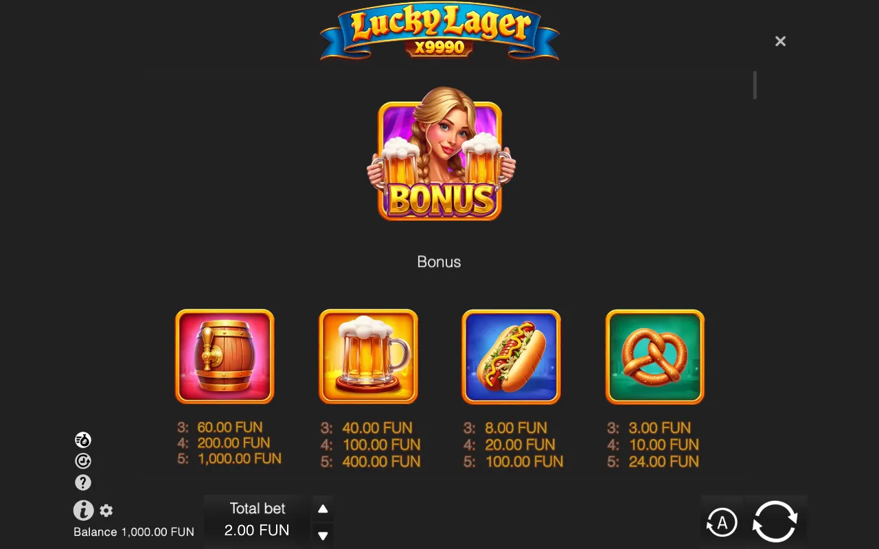 Game rules, page 1 — Lucky Lager X9990