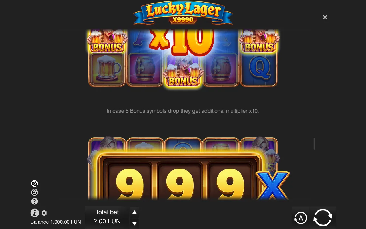 Bonus bonus — Lucky Lager X9990