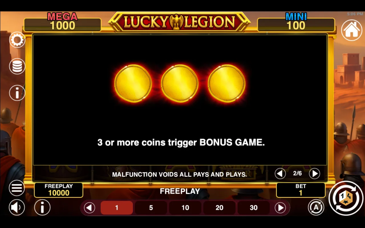 Game rules, page 2 — Lucky Legion Fortune