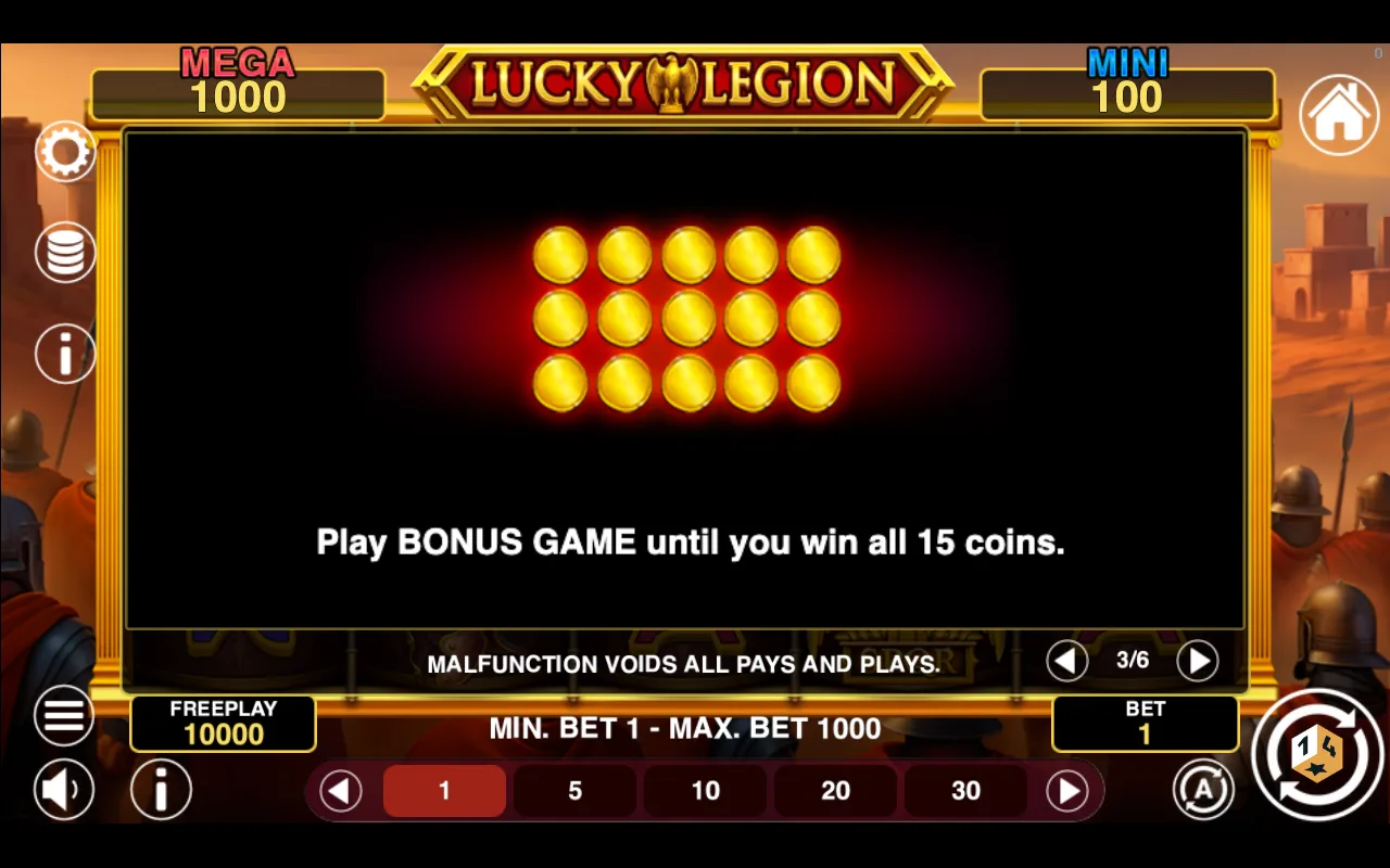 Game rules, page 3 — Lucky Legion Fortune