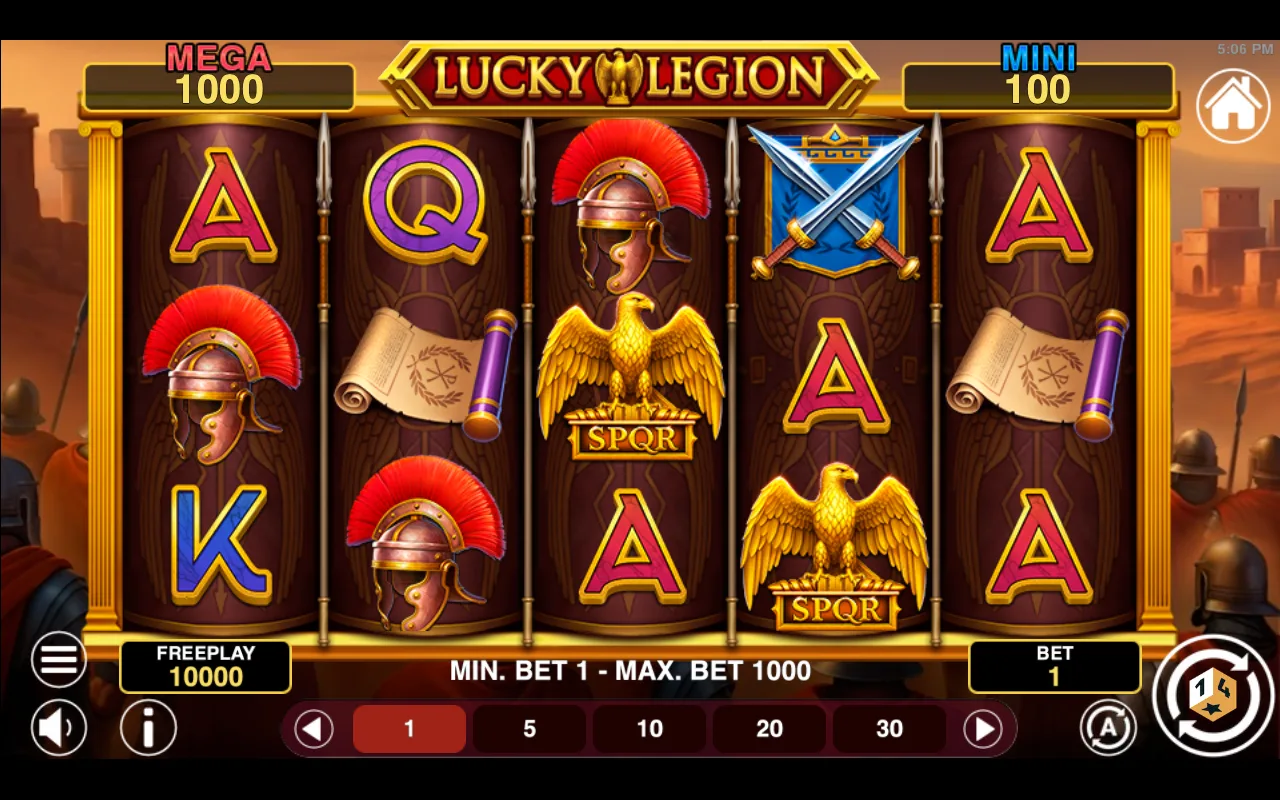 The base game — Lucky Legion Hold And Win