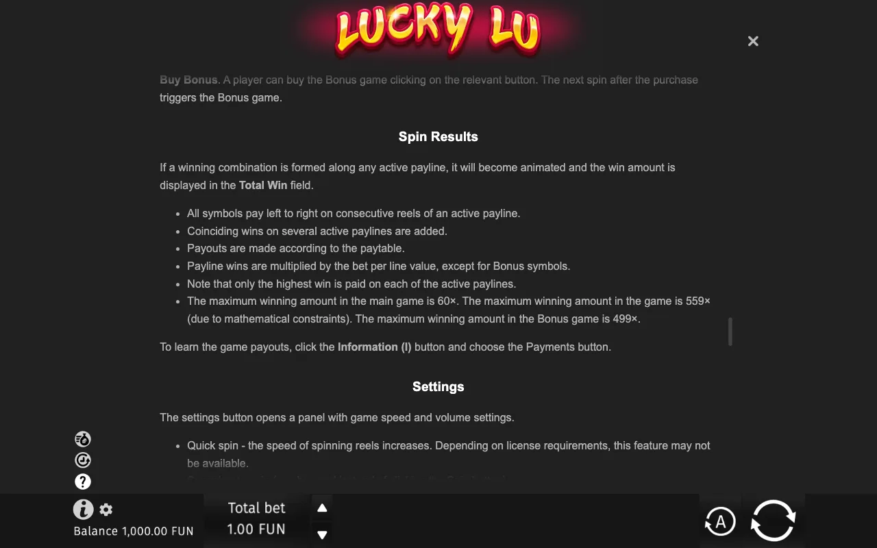 Game rules, page 8 — Lucky Lu