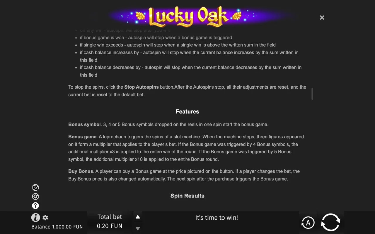 Game rules, page 7 — Lucky Oak