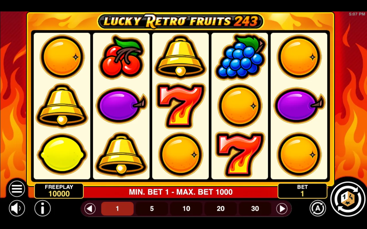The base game — Lucky Retro Fruits 243