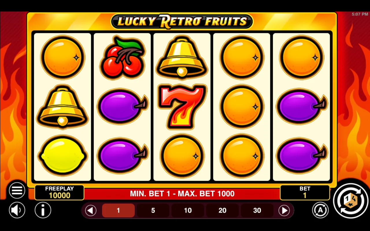 The base game — Lucky Retro Fruits