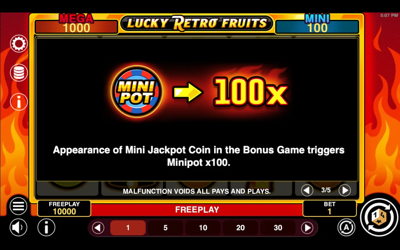 Mini — Lucky Retro Fruits Hold And Win
