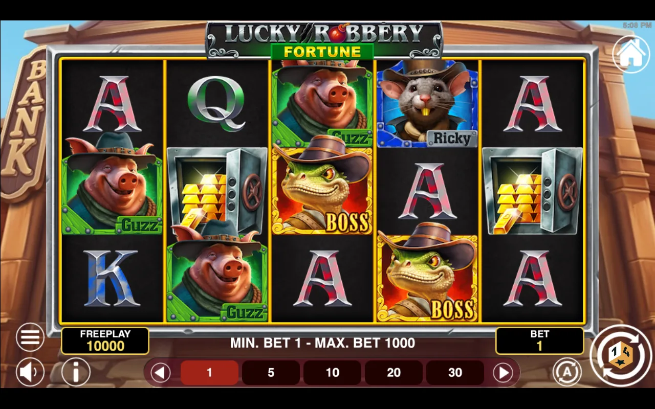 The base game — Lucky Robbery Fortune