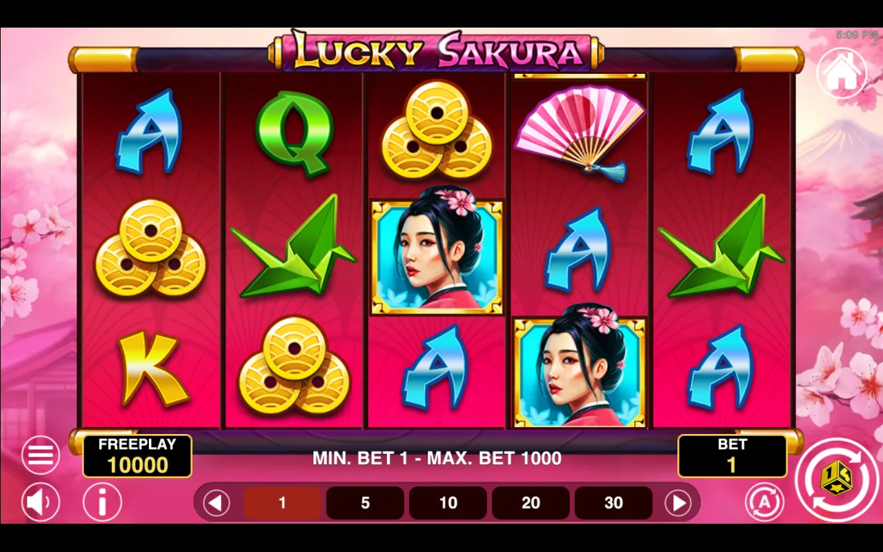 The base game — Lucky Sakura