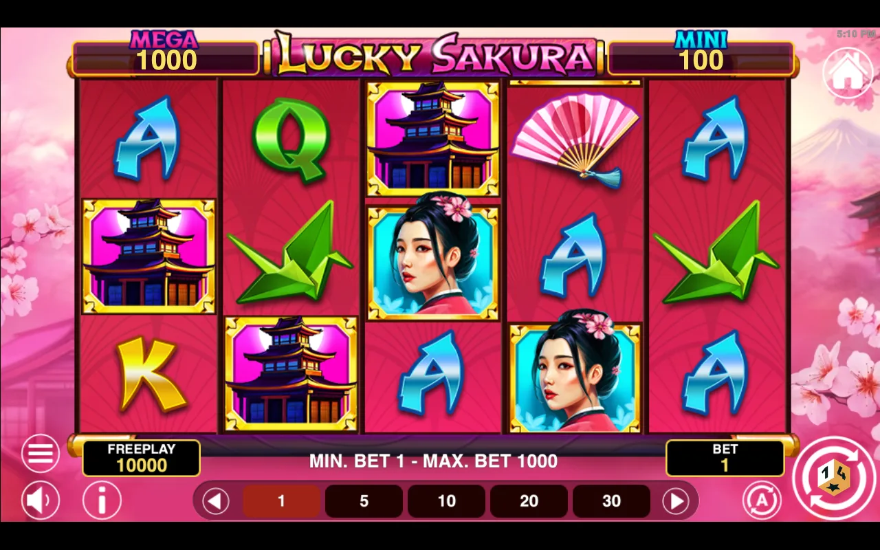 The base game — Lucky Sakura Hold And Win