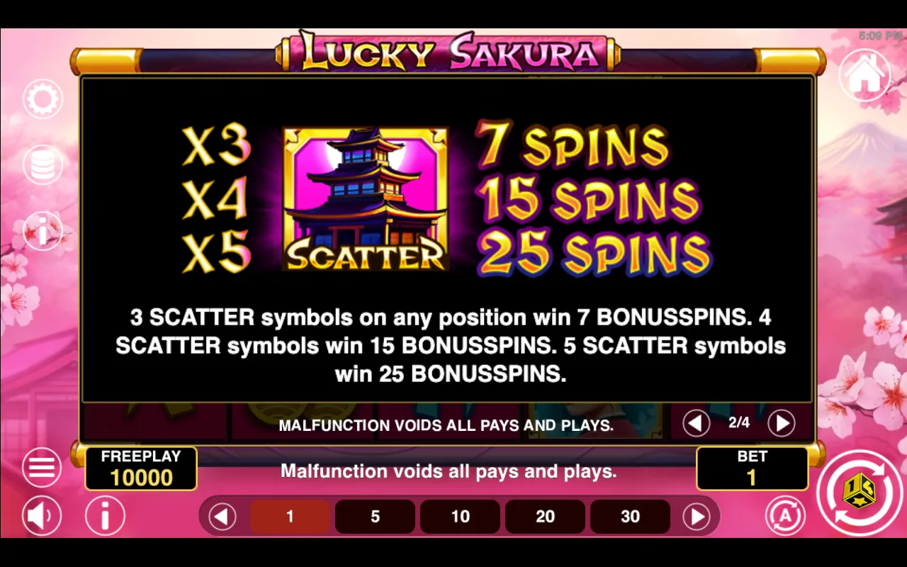 Game rules, page 2 — Lucky Sakura