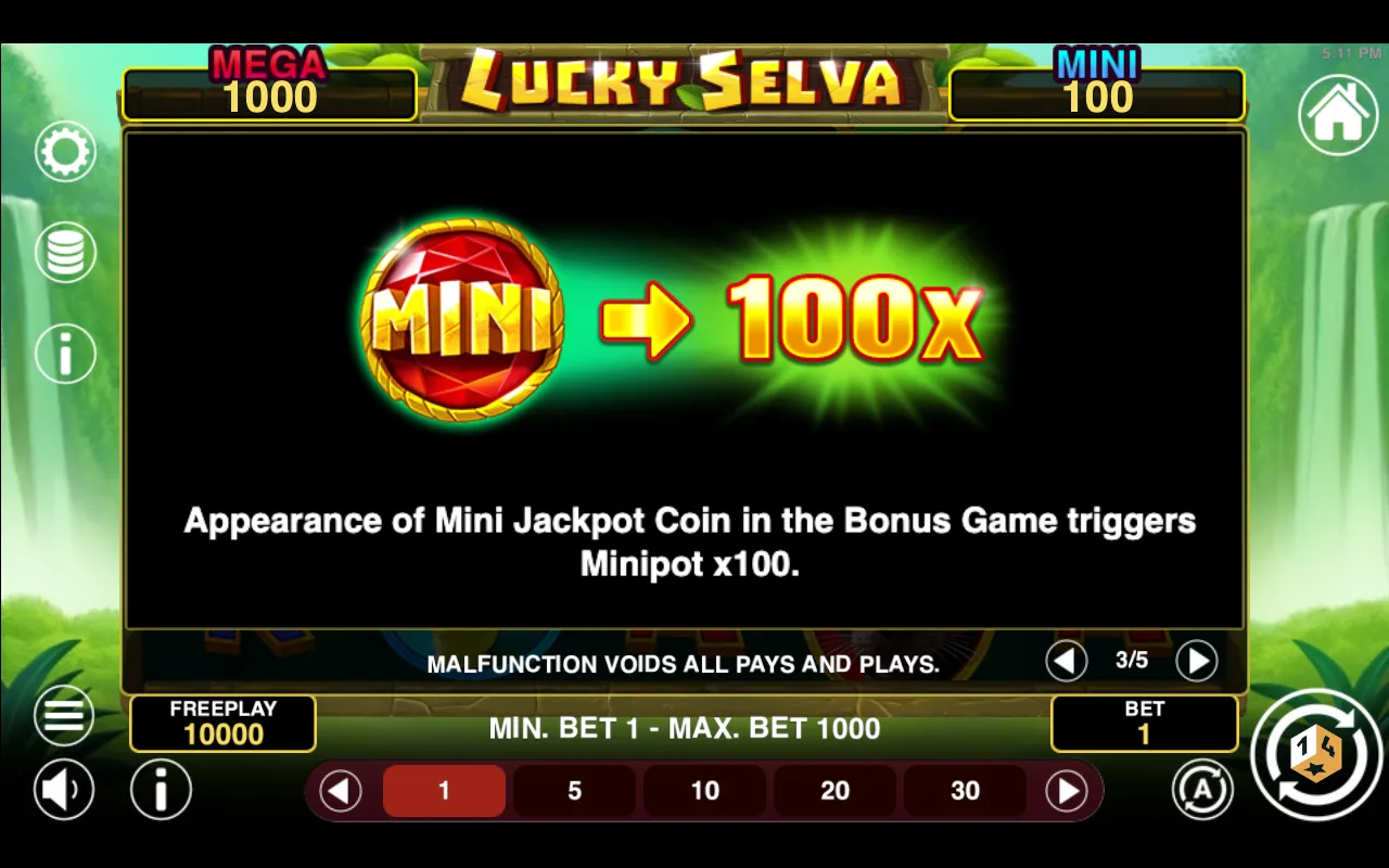 Game rules, page 3 — Lucky Selva Hold And Win