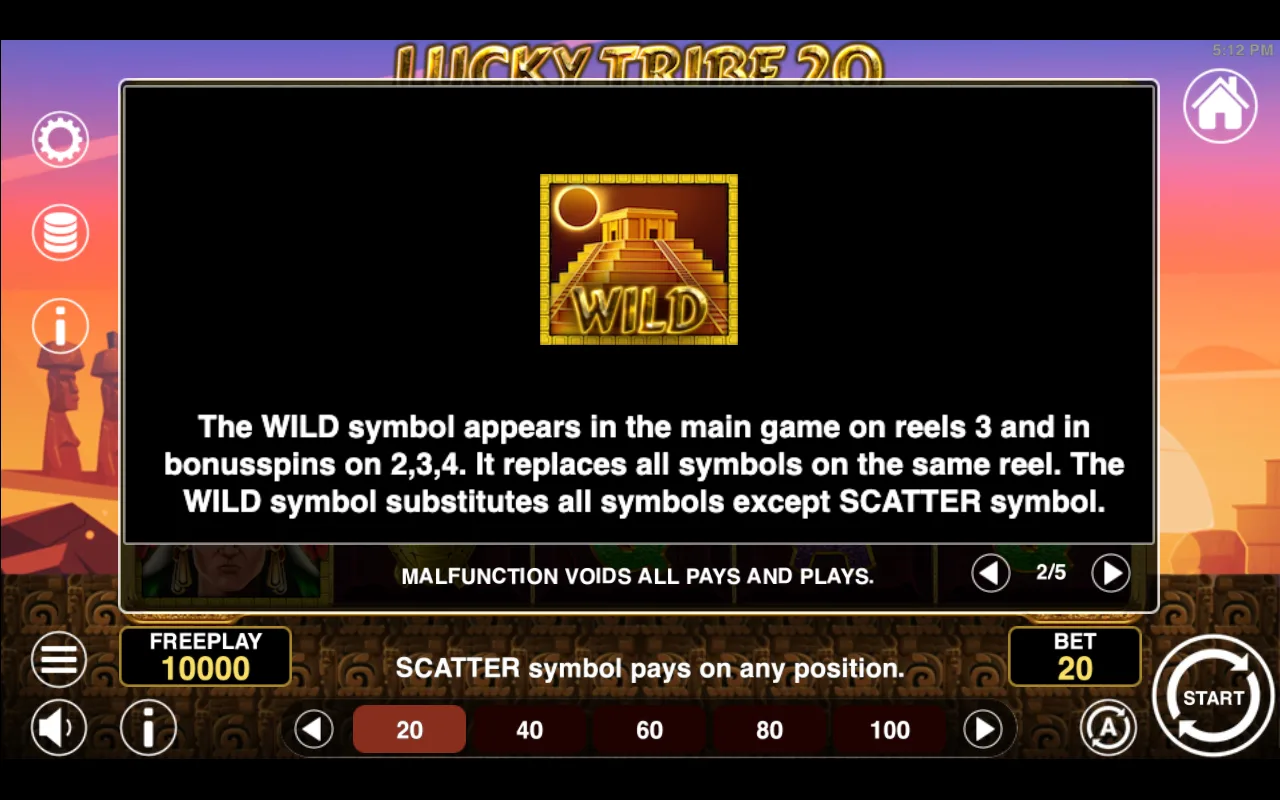 Game rules, page 2 — Lucky Tribe 20