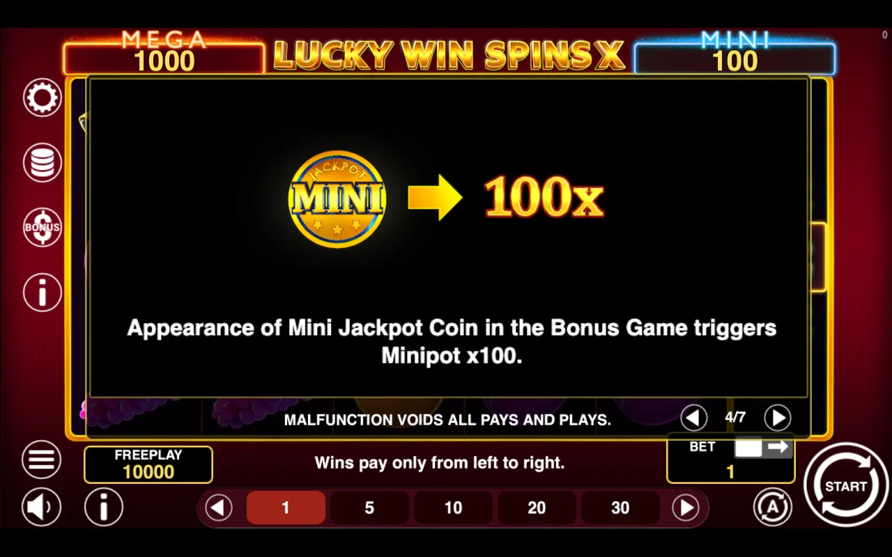 Game rules, page 4 — Lucky Win Spins x