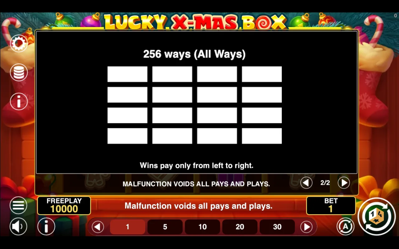 Game rules, page 2 — Lucky Xmas Box