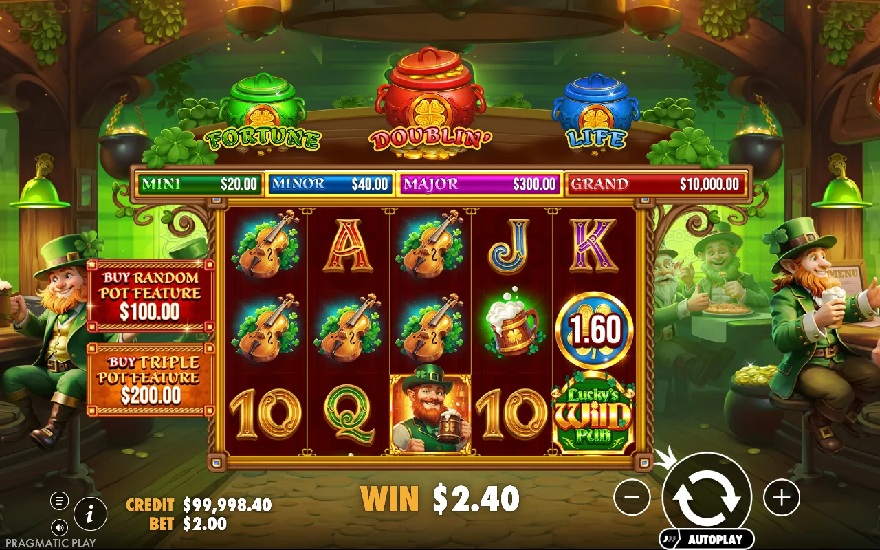 The base game — Lucky's Wild Pub
