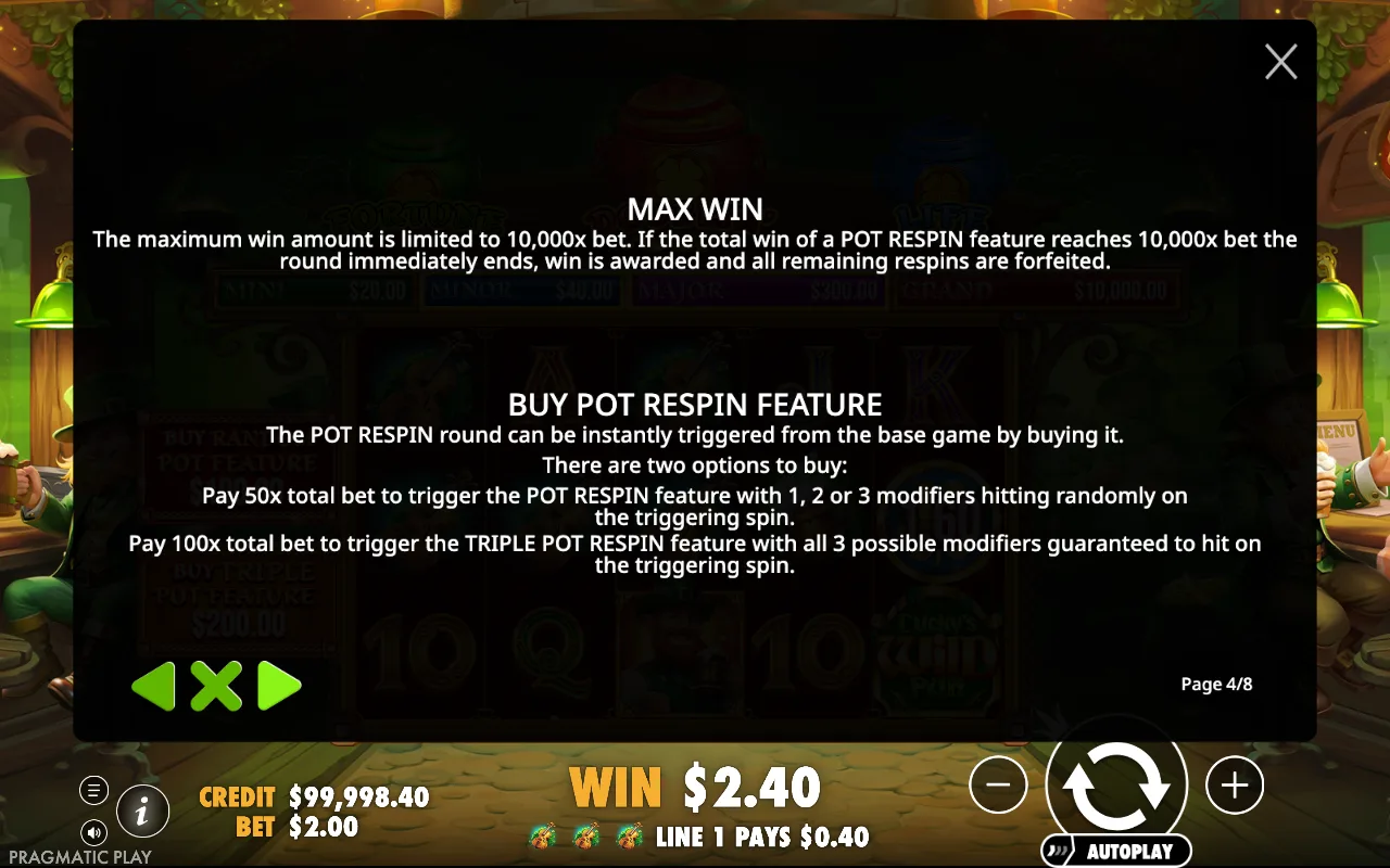 Max win — Lucky's Wild Pub