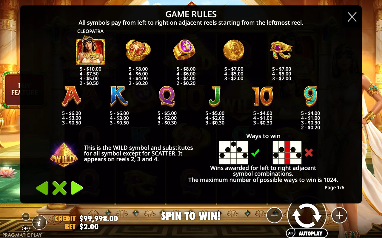 Game rules, page 7 — Luxor of Cleopatra