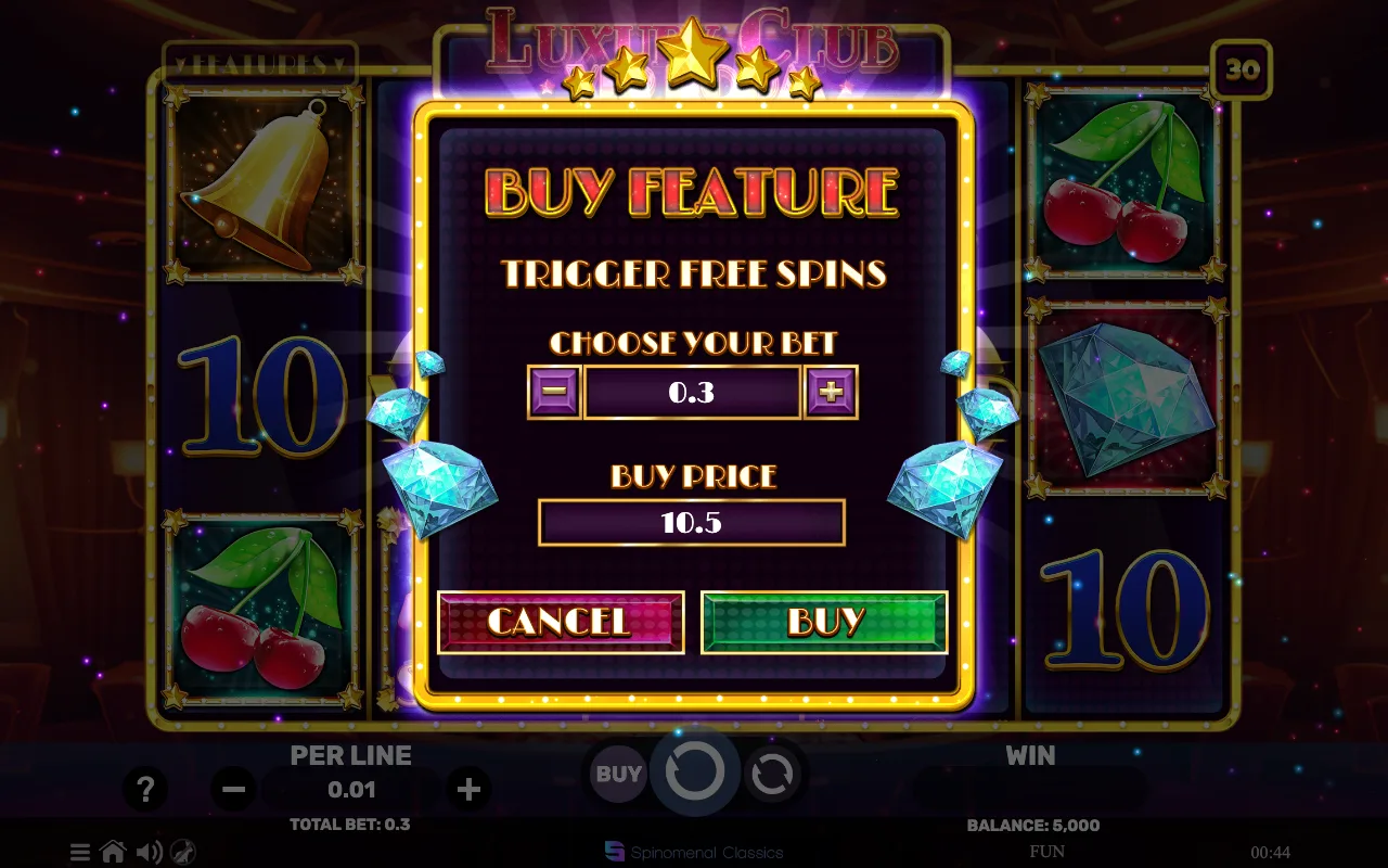 Buying the feature — Luxury Club Vip Room