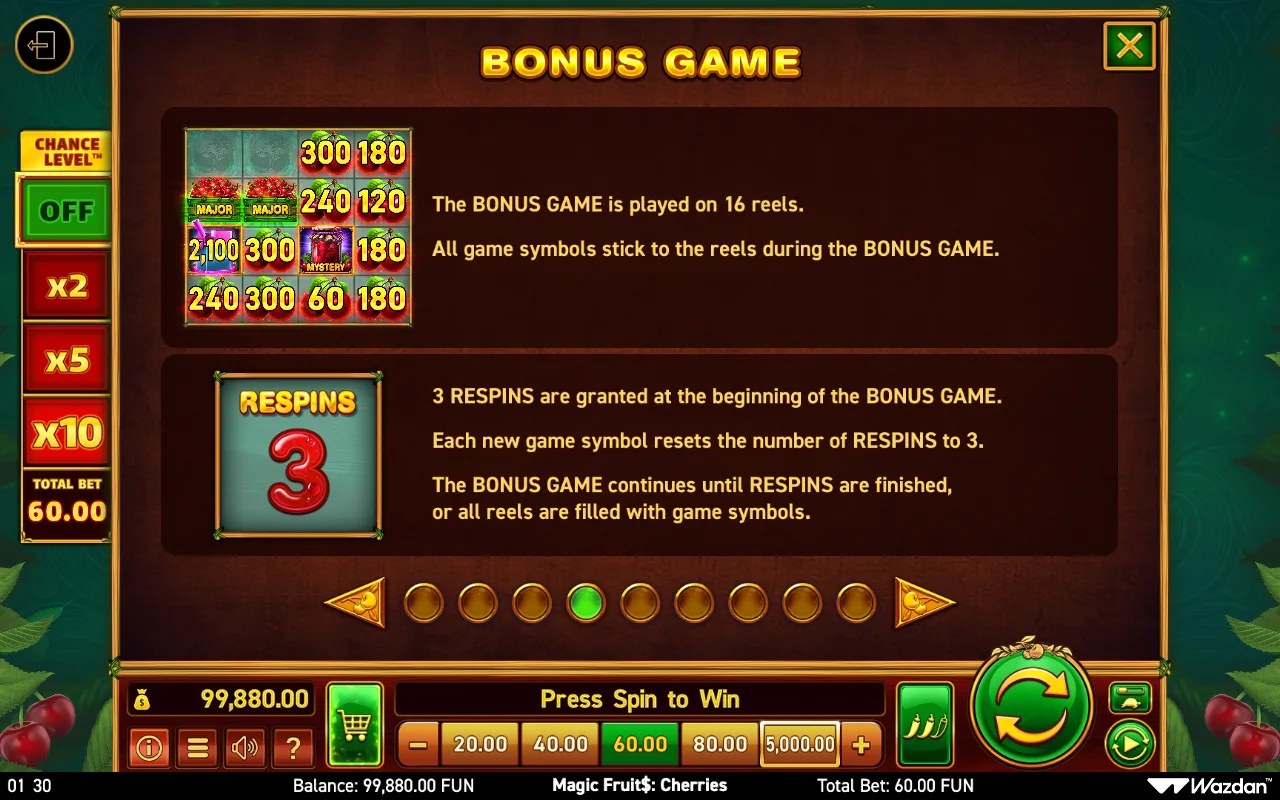 Game rules, page 4 — Magic Fruit Cherries