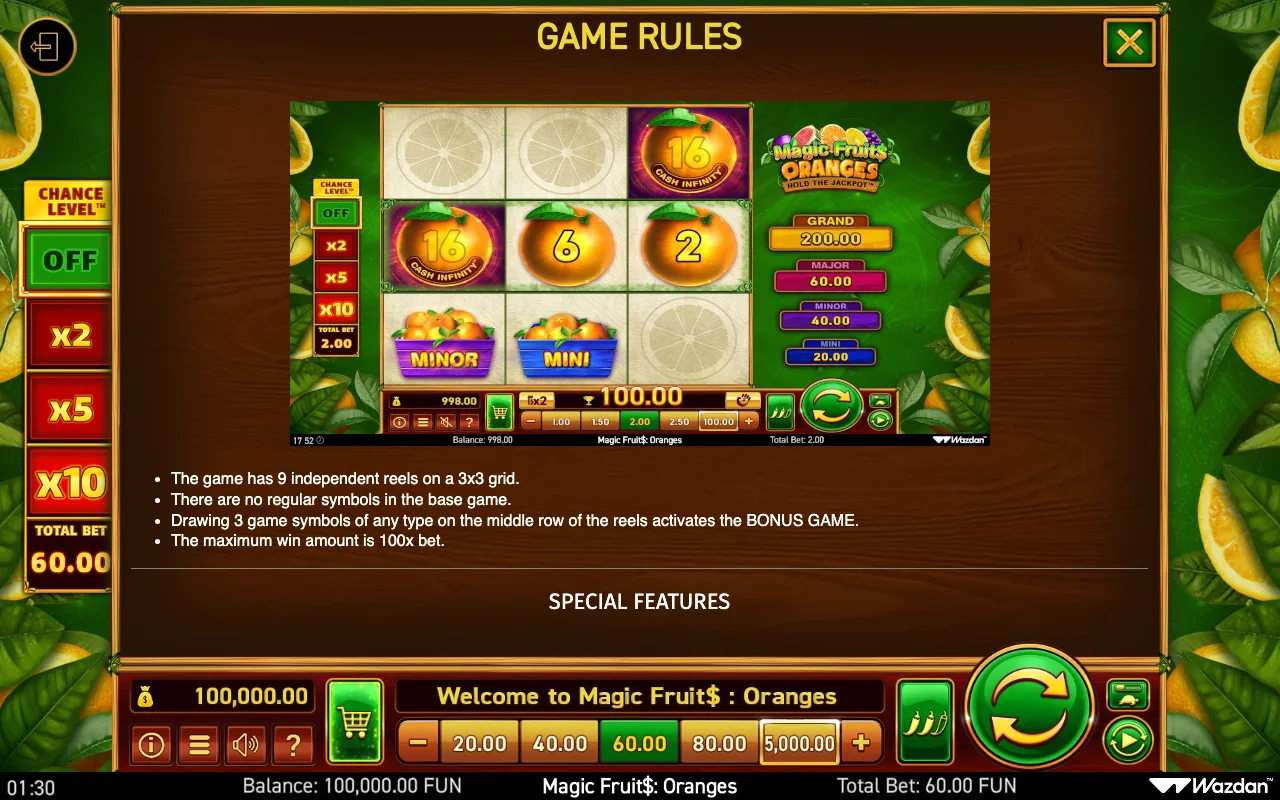 Game rules, page 10 — Magic Fruit Oranges
