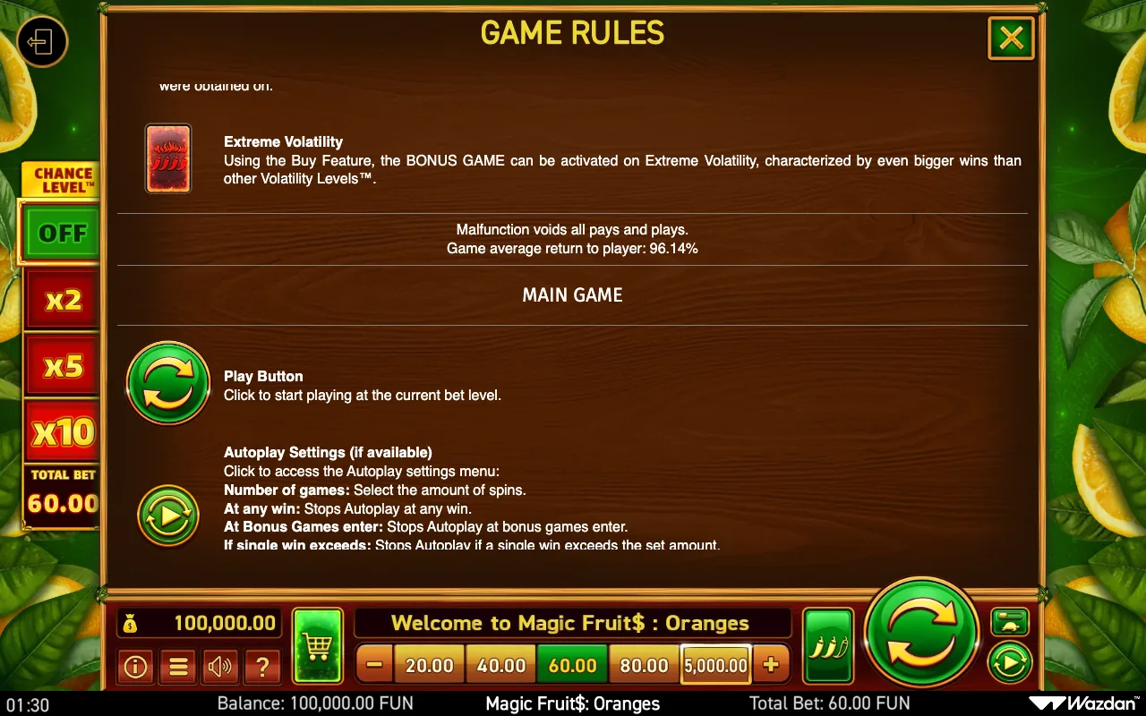 Game rules, page 12 — Magic Fruit Oranges
